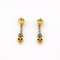 Boucles d'oreilles Boucles d'oreilles pendantes en or jaune et blanc 18 carats, diamants et saphirs 58 Facettes 32644