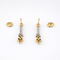 Boucles d'oreilles Boucles d'oreilles pendantes en or jaune et blanc 18 carats, diamants et saphirs 58 Facettes 32644