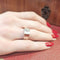 Bague 53 Cartier Tank - Bague en or blanc 18 carats et pierre de lune 58 Facettes 32677