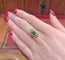 Bague 53 Bague en or jaune 18 carats et émeraude, 2 diamants 58 Facettes 32693