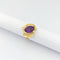 Bague 53 Bague motif feuille en or jaune 18 carats et améthyste 58 Facettes 32697