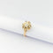 Bague 56 Bague fleur Art déco en or jaune 18 carats et diamants 58 Facettes 32701