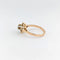 Bague 56 Bague fleur Art déco en or jaune 18 carats et diamants 58 Facettes 32701