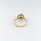 Bague 56 Bague fleur Art déco en or jaune 18 carats et diamants 58 Facettes 32701