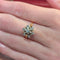 Bague 56 Bague fleur Art déco en or jaune 18 carats et diamants 58 Facettes 32701