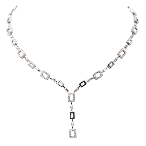 Collier Collier Or blanc Diamant 58 Facettes 3281584CN