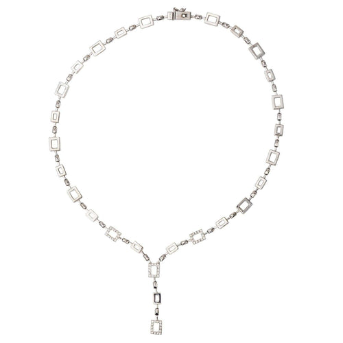 Collier Collier en or blanc 18 carats serti de diamants 58 Facettes 3281584CN