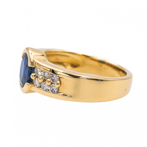 Bague 55 Bague Or jaune Saphir, Diamant 58 Facettes 3282756CN
