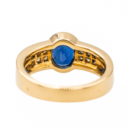Bague 55 Bague Or jaune Saphir, Diamant 58 Facettes 3282756CN