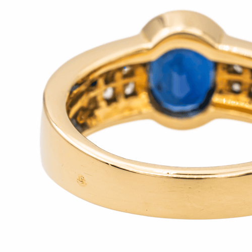 Bague 55 Bague Or jaune Saphir, Diamant 58 Facettes 3282756CN