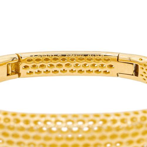 Bracelet Amestoy - Bracelet jonc motif nid d’abeilles en or jaune 18 carats 58 Facettes 3288432CN