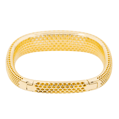 Bracelet Amestoy - Bracelet jonc motif nid d’abeilles en or jaune 18 carats 58 Facettes 3288432CN