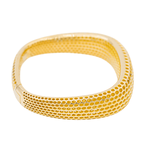 Bracelet Amestoy - Bracelet jonc motif nid d’abeilles en or jaune 18 carats 58 Facettes 3288432CN