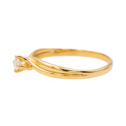 Bague 61 Bague solitaire en or jaune 18 carats avec diamant 58 Facettes 3288731CN