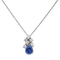 Collier Collier Or blanc Saphir, Diamant 58 Facettes 3290287CN
