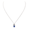 Collier Collier Or blanc Saphir, Diamant 58 Facettes 3290287CN