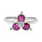 Bague 59 Bague en or blanc 18 carats avec diamant et rubis 58 Facettes 3290288CN