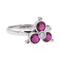 Bague 59 Bague en or blanc 18 carats avec diamant et rubis 58 Facettes 3290288CN