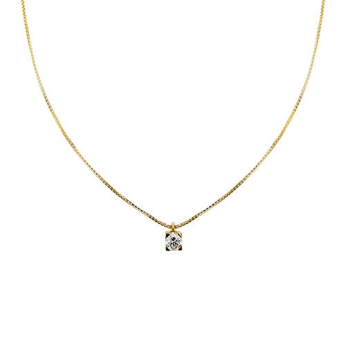Collier Collier - Chaîne vénitienne en or jaune 18 kt avec diamant 0,40 ct 58 Facettes 32918