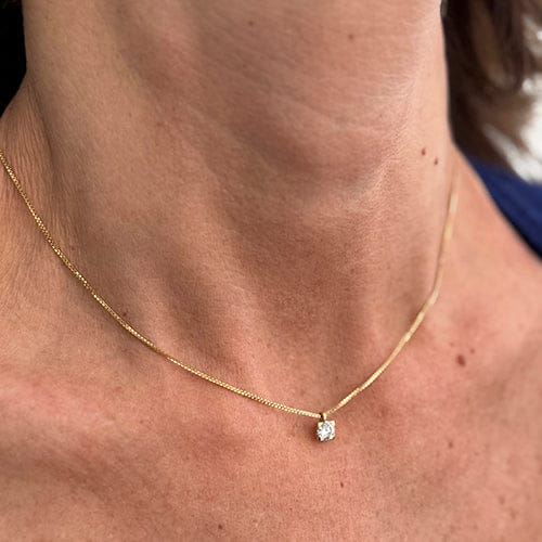 Collier Collier - Chaîne vénitienne en or jaune 18 kt avec diamant 0,40 ct 58 Facettes 32918