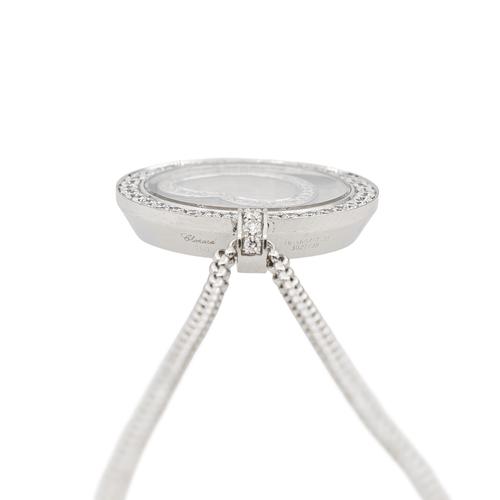 Collier Chopard Happy Diamonds - Collier pendentif cœur en or blanc et diamants 58 Facettes 3292155CN