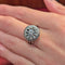Bague 55 Bague double halo en or blanc 18 carats et diamants 58 Facettes 32932