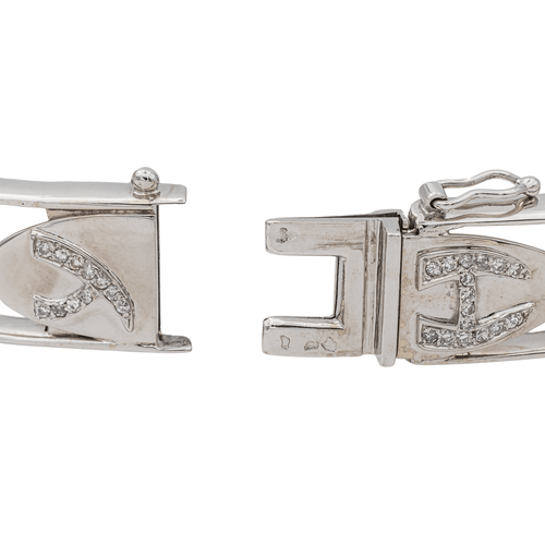 Bracelet Jean Vendôme Bracelet  Or blanc, Platine Saphir, Emeraude, Rubis 58 Facettes 3298646CN