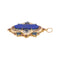 Pendentif Pendentif vintage en or jaune 14 carats lapis-lazuli, diamants, rubis et saphirs 58 Facettes 3301418RV