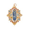 Pendentif Pendentif vintage en or jaune 14 carats lapis-lazuli, diamants, rubis et saphirs 58 Facettes 3301418RV