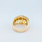 Bague 56 Bague tank ajourée en or jaune 18 carats et diamant 58 Facettes 33016