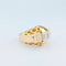 Bague 56 Bague tank ajourée en or jaune 18 carats et diamant 58 Facettes 33016