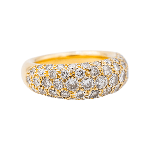 Bague 55 Bague cocktail bandeau en or jaune 18 carats et diamants 58 Facettes 3308096CN