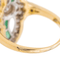 Bague 53 Bague en or jaune et blanc 18 carats avec diamants et émeraudes 58 Facettes 3308125CN
