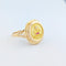 Bague 52 Augis - Bague chevalière « + qu’hier – que demain » en or jaune 18 carats 58 Facettes 33094
