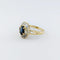 Bague 51 Bague en or jaune 18 carats avec saphir et diamants 58 Facettes 33096