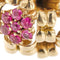 Bague 57 Bague bouquet en or rose 18 kt et rubis 58 Facettes 33247