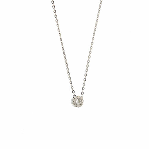 Collier Salvini Corolla - Collier en or blanc 18 kt avec pendentif fleur et diamants 58 Facettes 33258