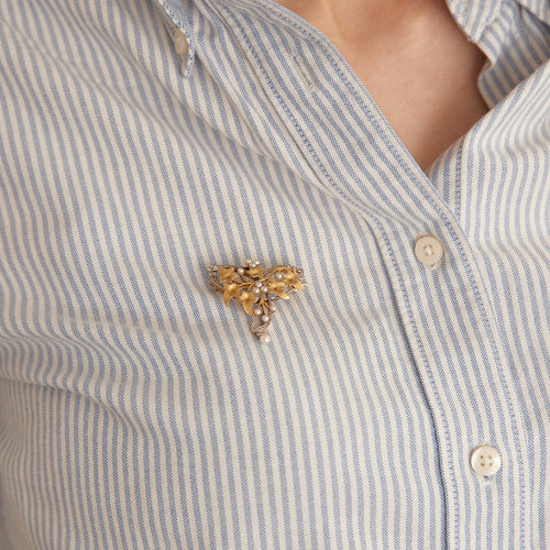 Broche Broche Art Nouveau Or jaune Perle 58 Facettes DV0143-1