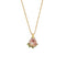 Collier Gabriella Rivalta - Collier en or jaune 18 ct avec rose émaillée 58 Facettes 33328