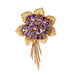 Broche Broche Bouquet de Fleurs, Améthystes, Or Jaune 58 Facettes DV0032-31