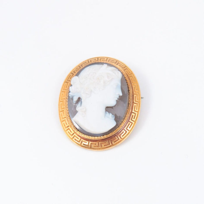 Broche Broche Camée sur Agate, Profil Féminin à l'Antique 58 Facettes DV0032-40