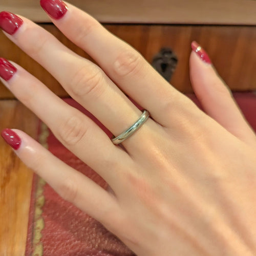 Bague 59 Tiffany & Co Together - Alliance millegrains en platine 58 Facettes 33379