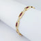 Bracelet Bracelet en or jaune 18 carats avec rubis et diamants 58 Facettes 33380