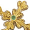 Pendentif Pendentif croix vintage en or jaune et blanc 18 carats avec émeraude 58 Facettes 33474