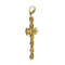 Pendentif Pendentif croix vintage en or jaune et blanc 18 carats avec émeraude 58 Facettes 33474