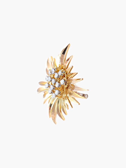 Broche Broche Fleur, Diamants & Or Jaune 58 Facettes DV0032-35