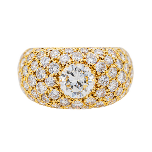 Bague 52 Bague cocktail en or jaune 18 carats et diamants 58 Facettes 3349320CN