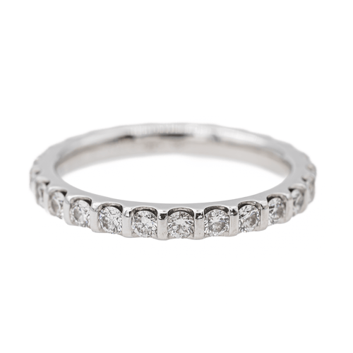 Bague 58 Mauboussin - Alliance américaine en or blanc 18 carats et diamants 58 Facettes 3349636CN