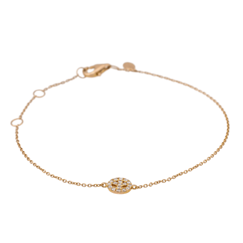 Bracelet Djula Bracelet Peace & Love  Or rose Diamant 58 Facettes 3350484CN