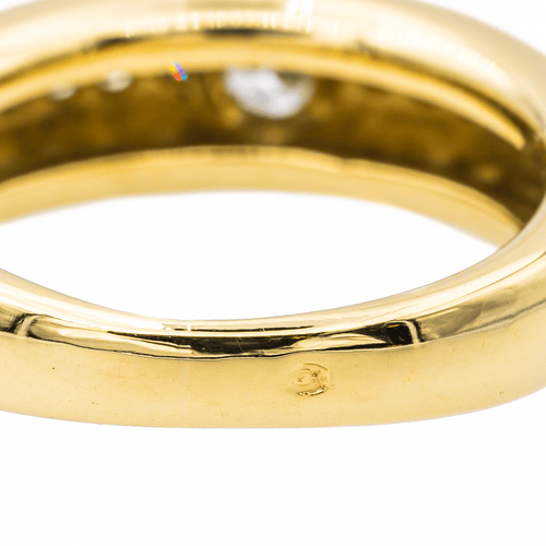 Bague 57 Bague en or jaune 18 carats sertie de 17 diamants 58 Facettes 3350980CN